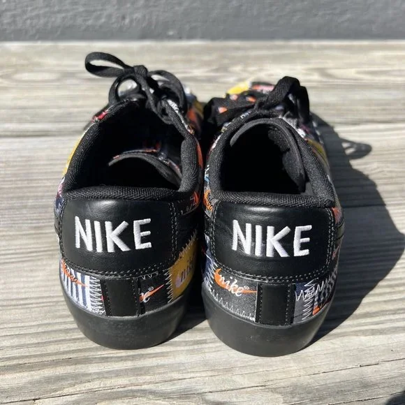 Nike Mens cL9888-001 Blazer Low Patchwork 2019 Black/multi Sz 10.5 Lace up - Picture 6 of 11